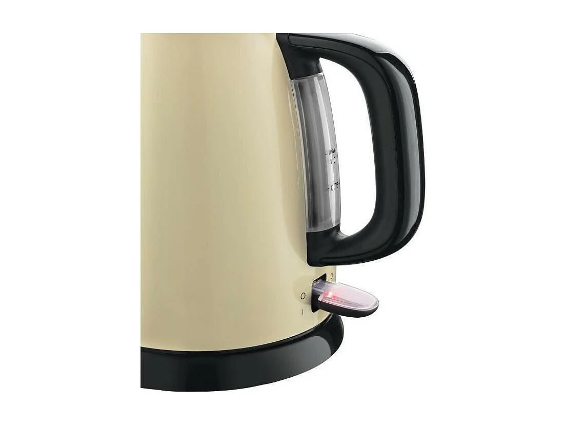 RUSSEL HOBBS 24994-70 Bouilloire Compacte Colours Plus Capacite 1 L Filtre Anti-Calcaire Amovible Lavable - Creme