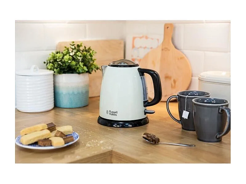 RUSSEL HOBBS 24994-70 Bouilloire Compacte Colours Plus Capacite 1 L Filtre Anti-Calcaire Amovible Lavable - Creme