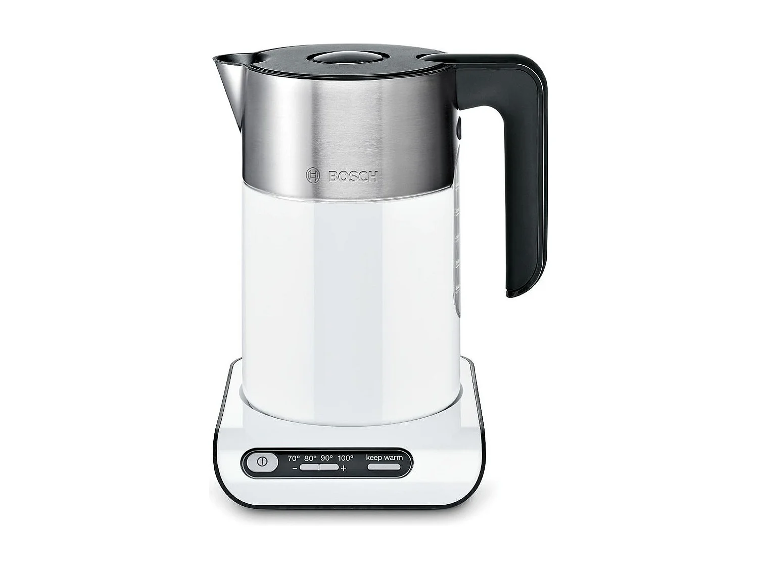 Hervidor eléctrico BOSCH - Blanco - 1,5L - 2400W - 4 niveles de temperatura