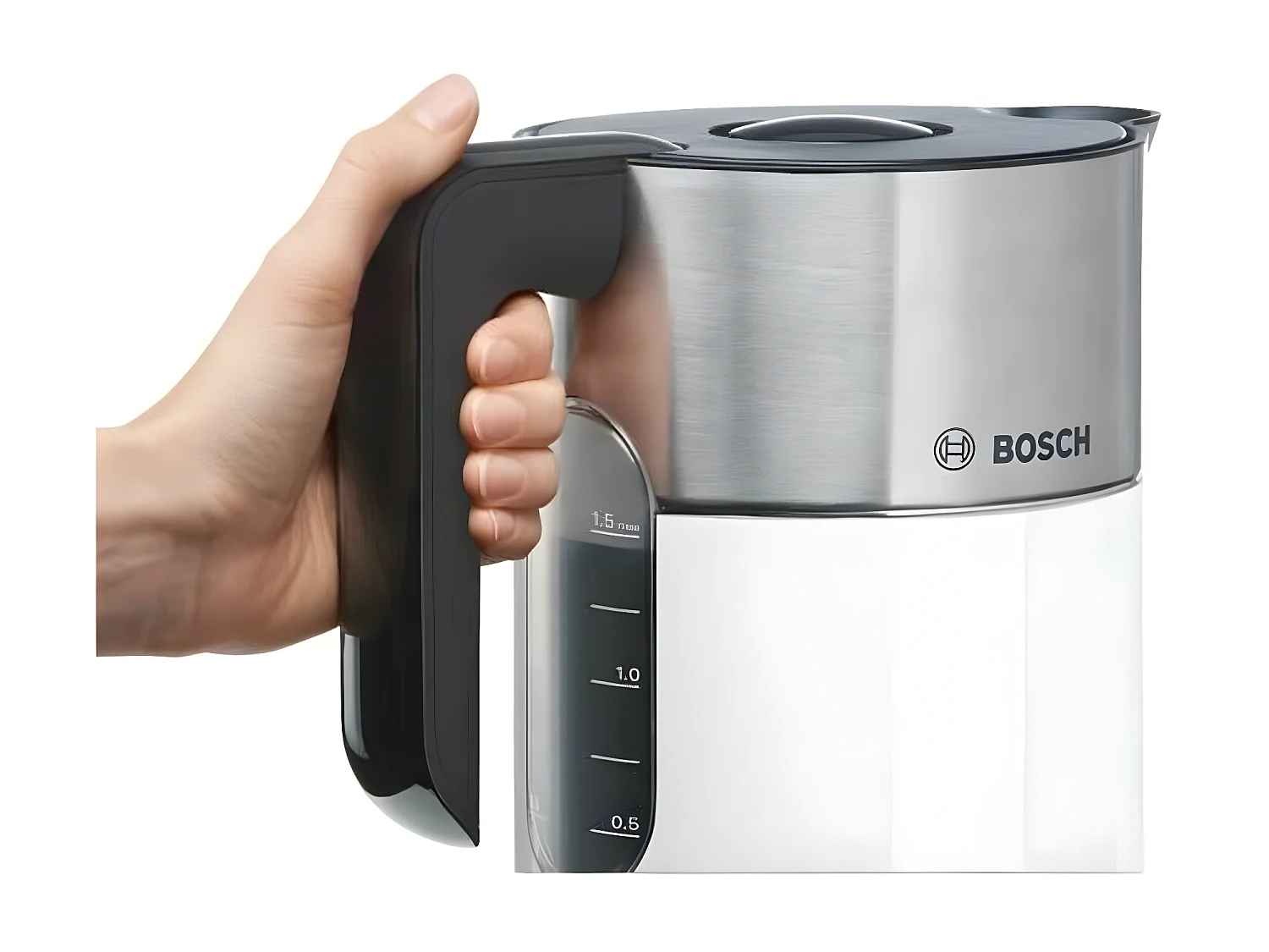 Hervidor eléctrico BOSCH - Blanco - 1,5L - 2400W - 4 niveles de temperatura