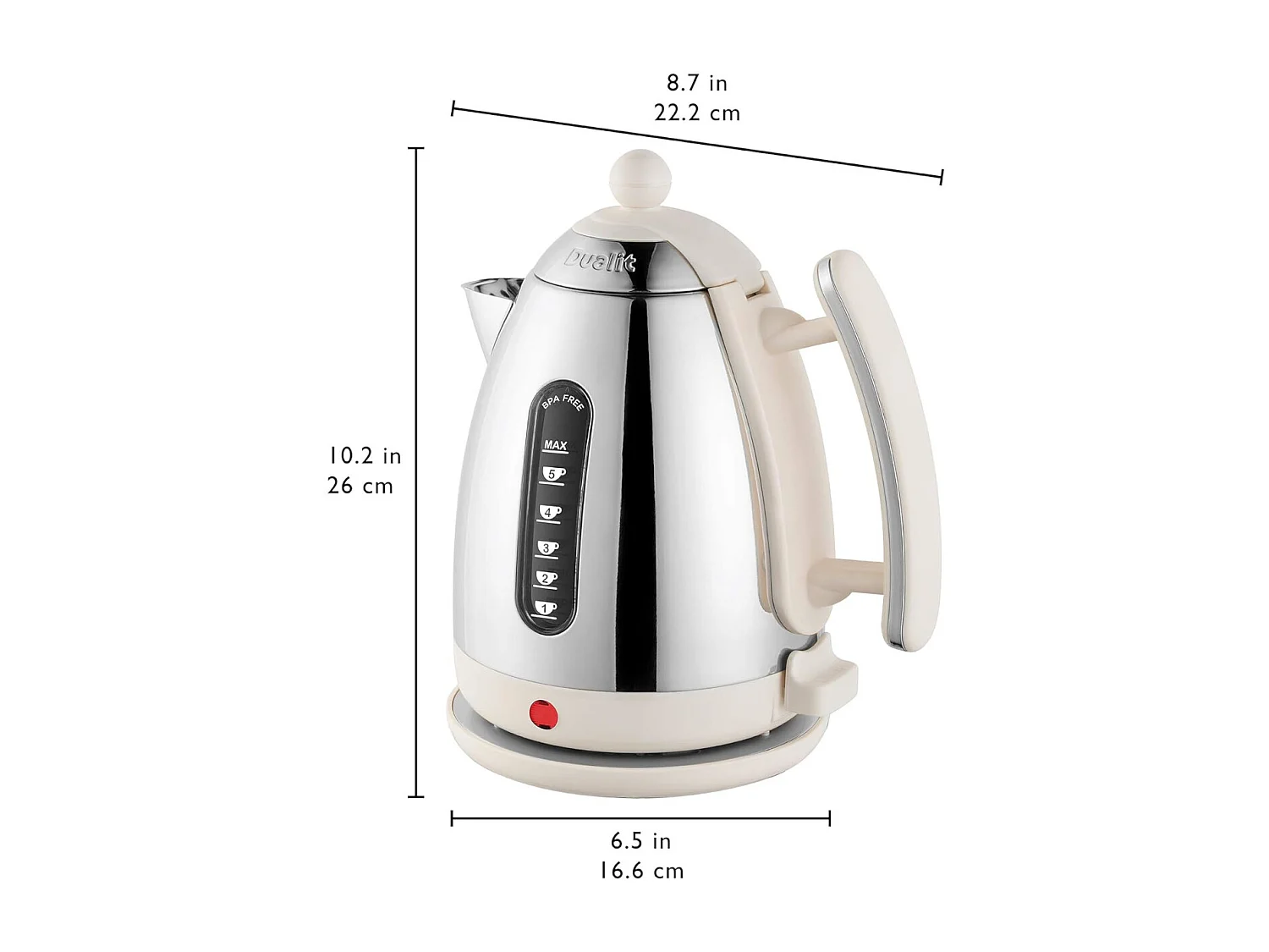 Dualit Bouilloire sans fil 1.5l 3000w crème - 72023