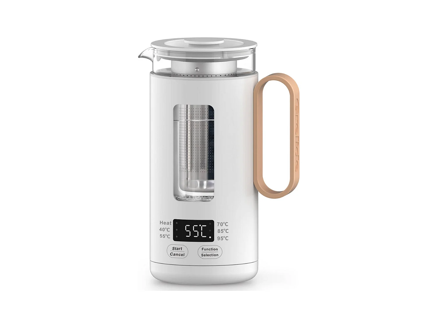 Naturamix Bouilloire-théière 2en1 0.5l 500w blanc - TEAZENEVOLUTION