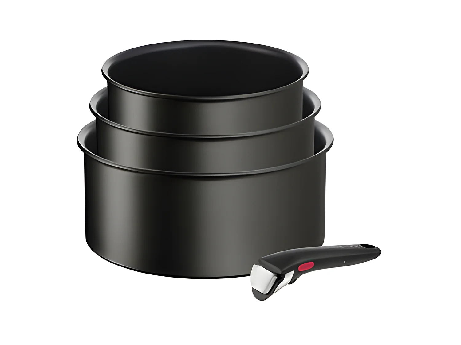 Tefal Série de 3 casseroles aluminium 16/18/20cm + 1 poignée noir - L3979202