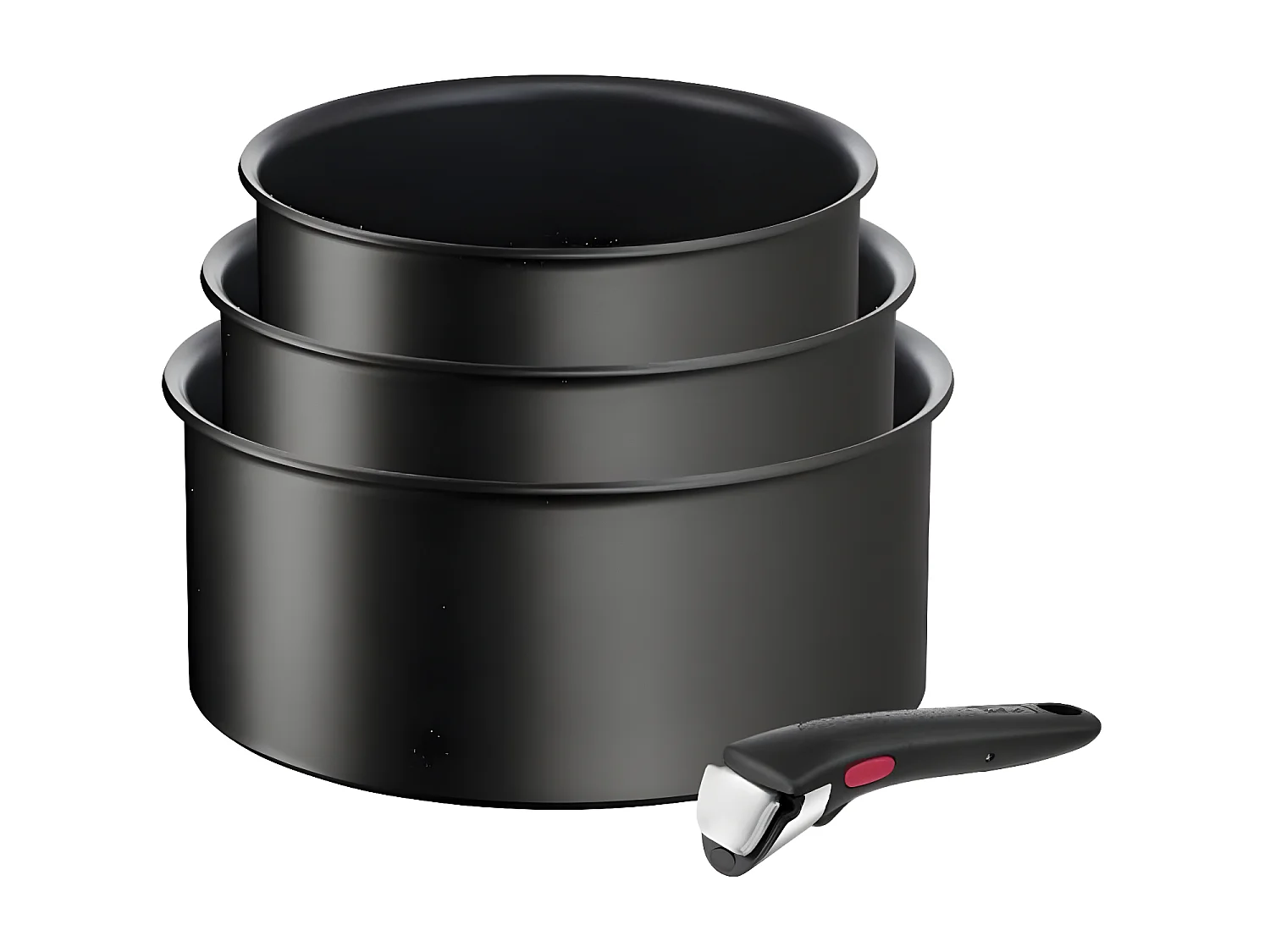 Tefal Série de 3 casseroles aluminium 16/18/20cm + 1 poignée noir - L3979202