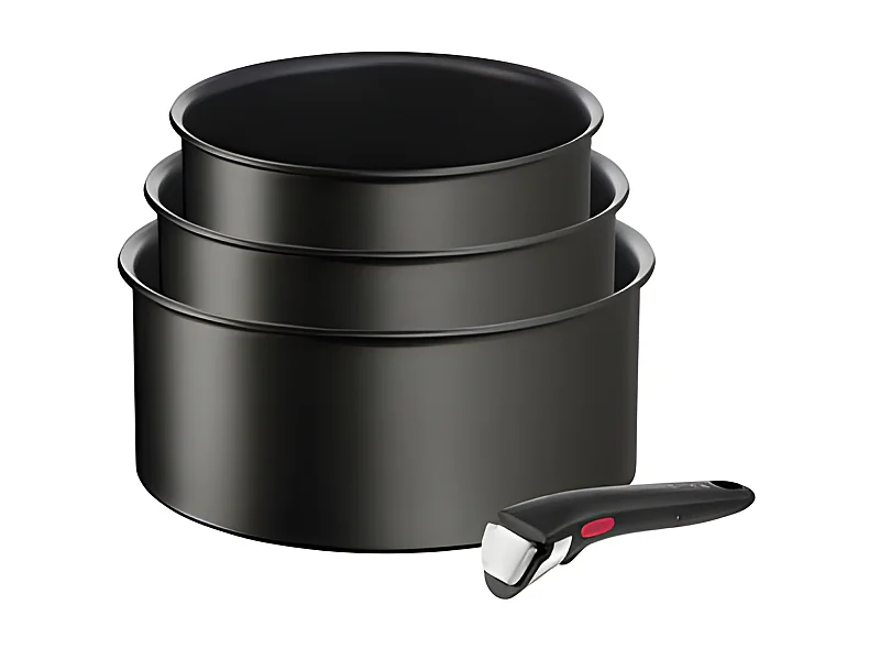 Tefal Série de 3 casseroles aluminium 16/18/20cm + 1 poignée noir - L3979202