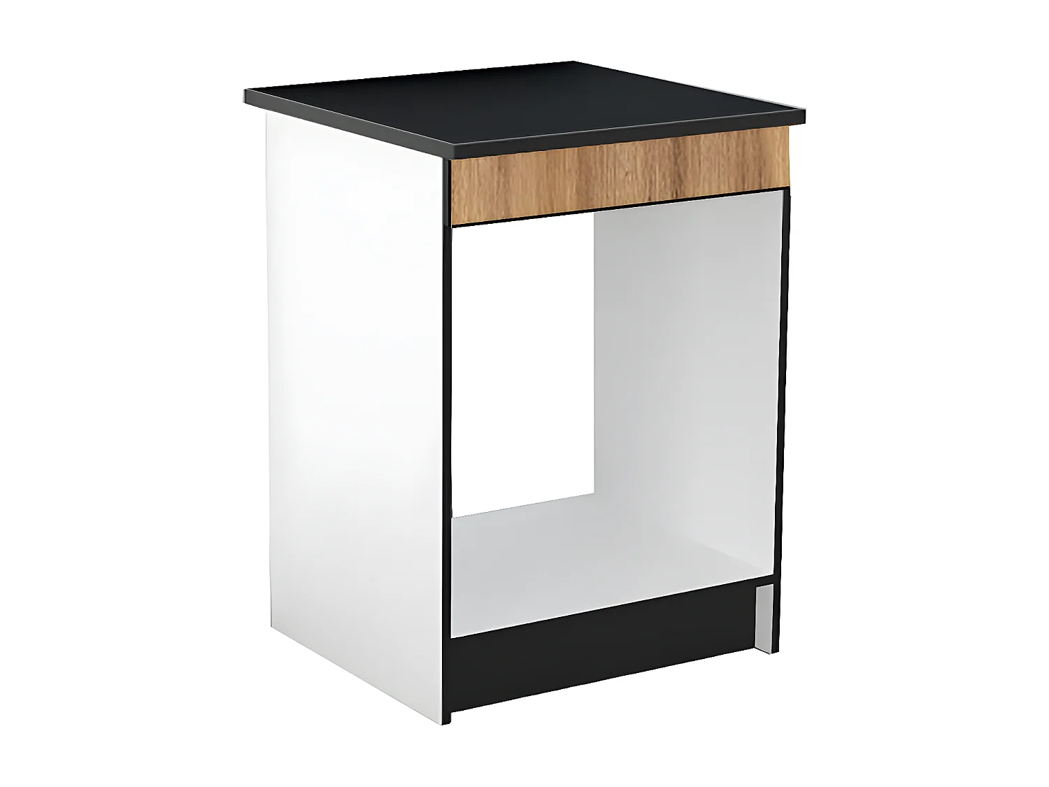 Complete hoekkeuken - Met werkblad 356 cm - Naturel en zwart - TRATTORIA