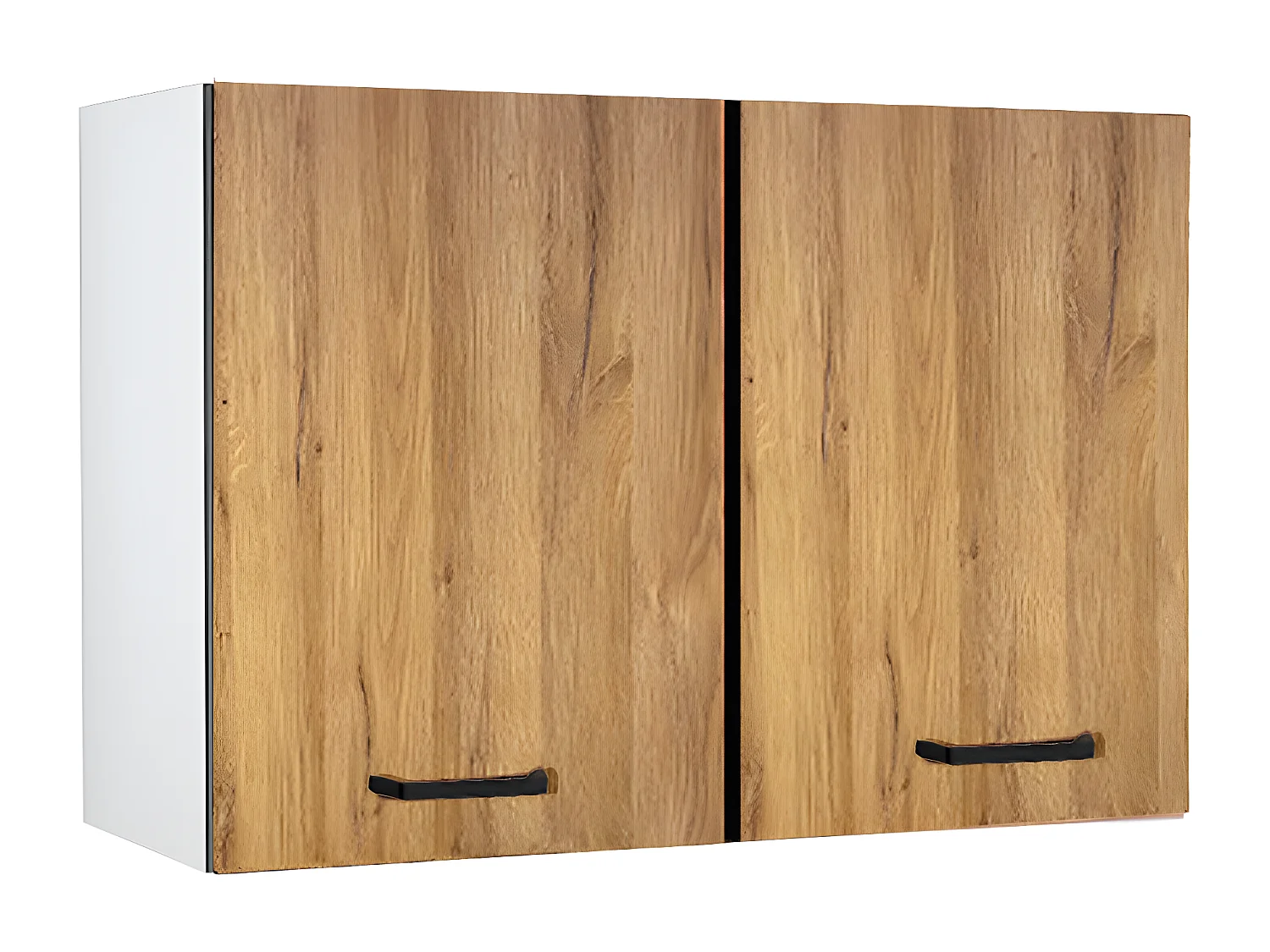 Complete hoekkeuken - Met werkblad 356 cm - Naturel en zwart - TRATTORIA