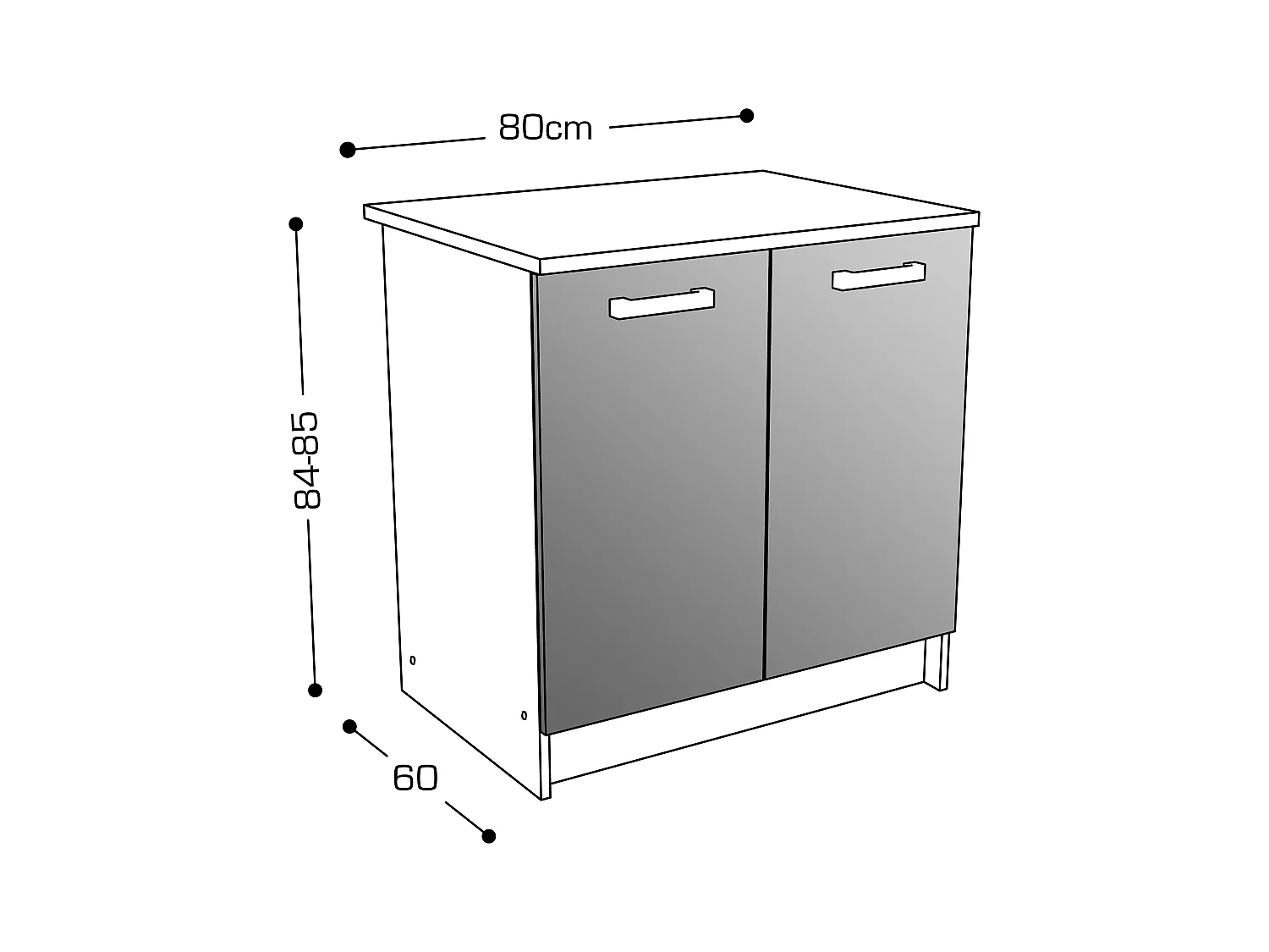 Cozinha completa de canto com plano de trabalho 416 cm natural e preto - TRATTORIA