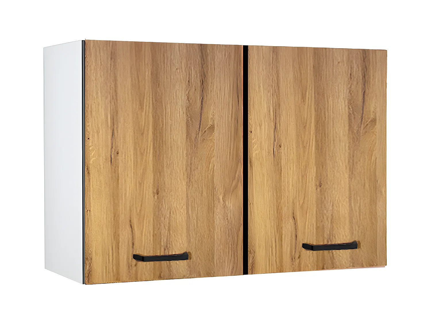 Cozinha completa de canto com plano de trabalho 416 cm natural e preto - TRATTORIA