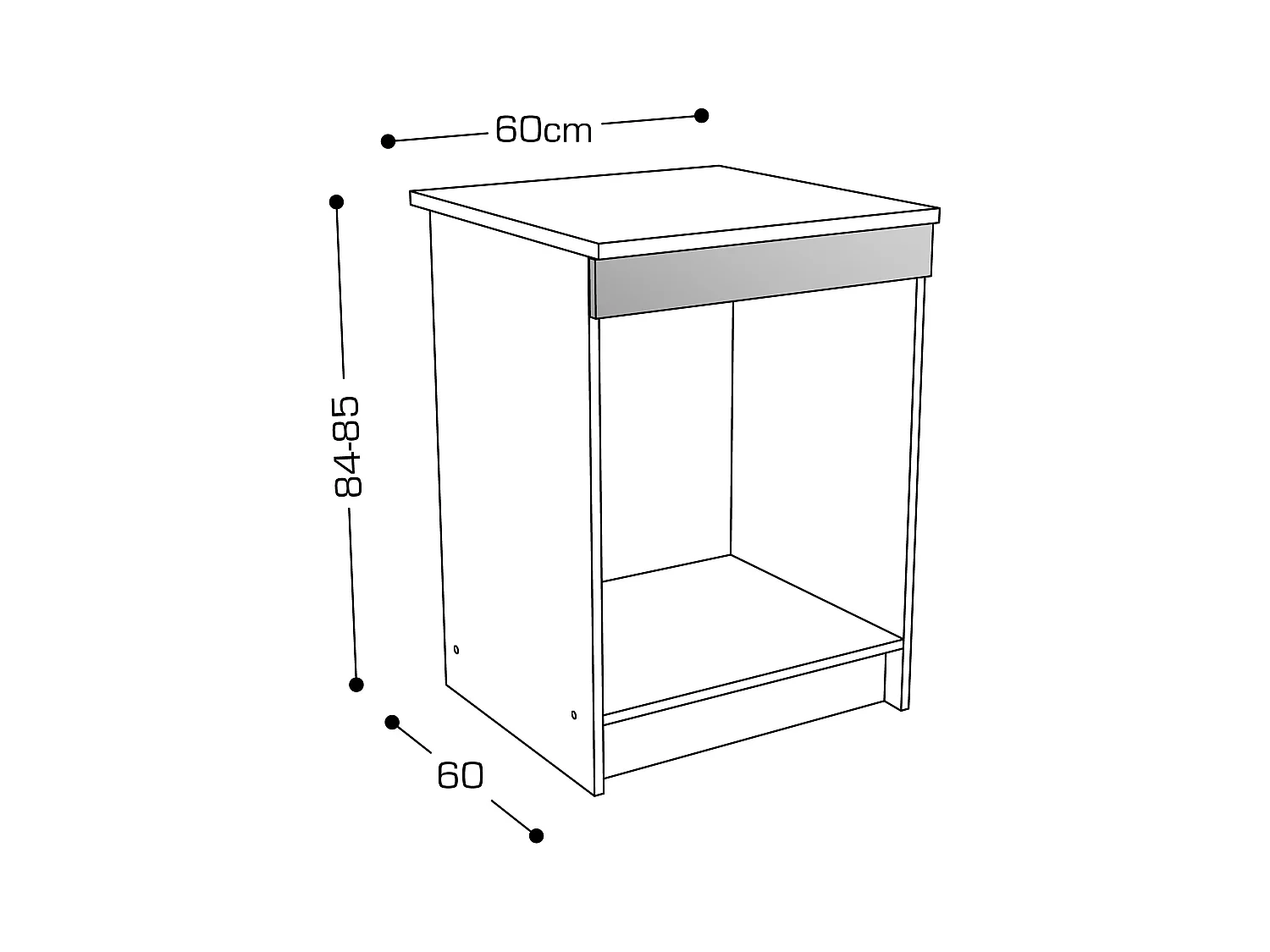Cozinha completa de canto com plano de trabalho 416 cm natural e preto - TRATTORIA