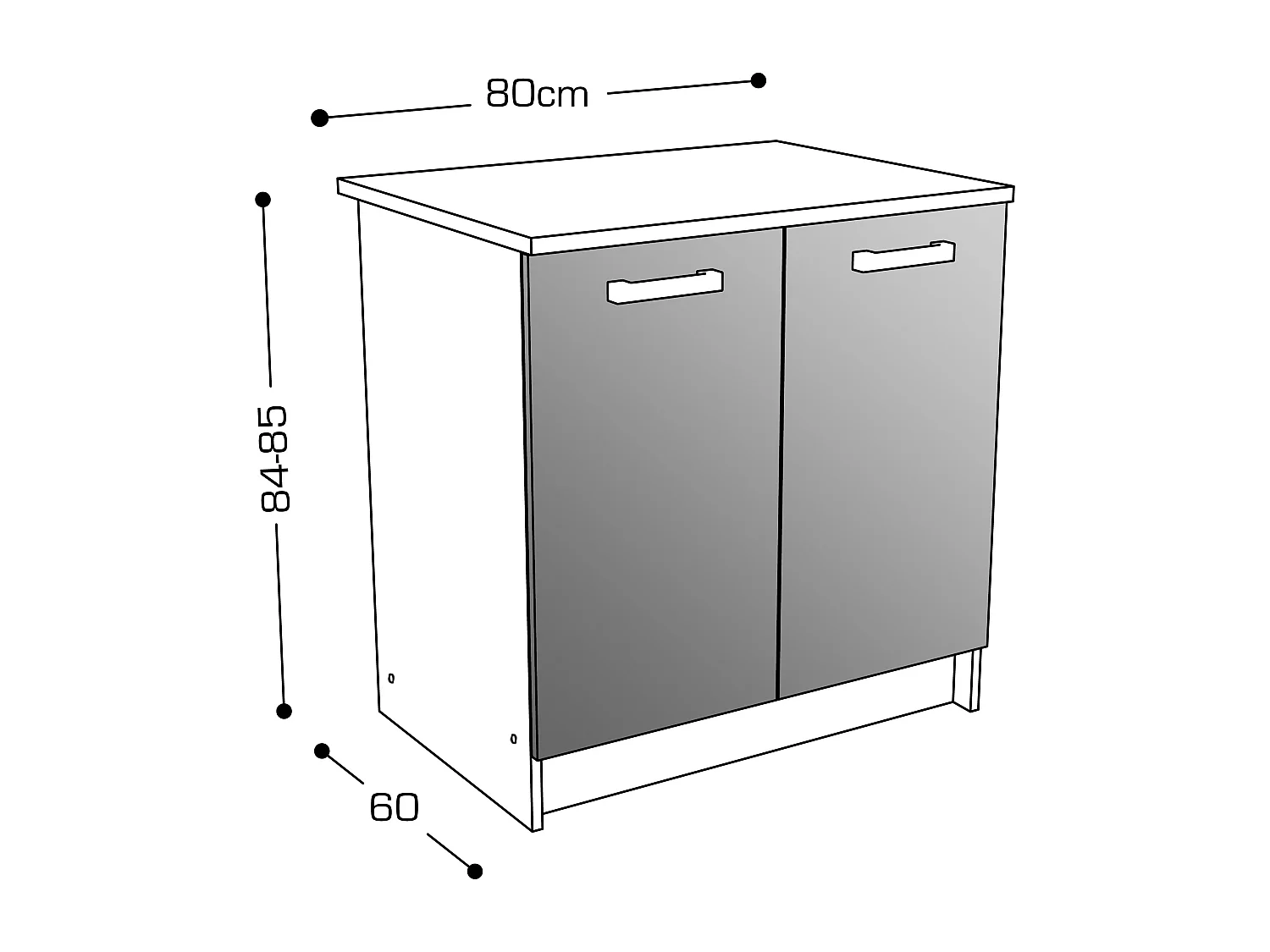 Cozinha completa de canto com plano de trabalho 476 cm natural e preto - TRATTORIA