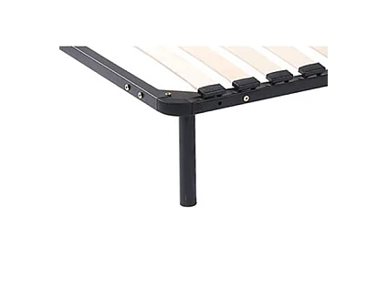 Rete a doghe 180 x 200 cm 2 x 19 doghe Con piedi Nero  - KALISTA di YSMÉE