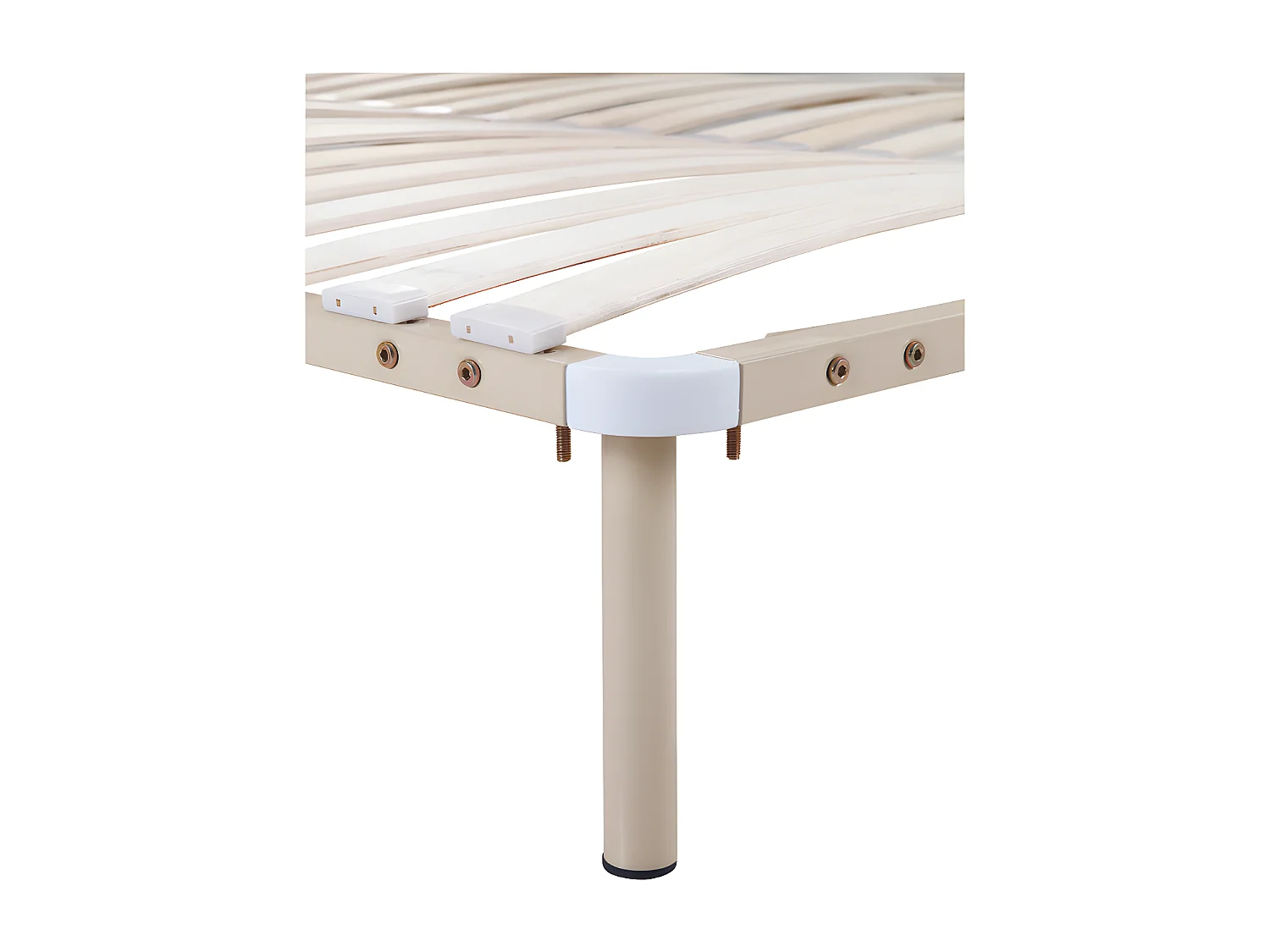 Rete a doghe 180 x 200 cm 2 x 19 doghe Con piedi Beige  - KALISTA di YSMÉE