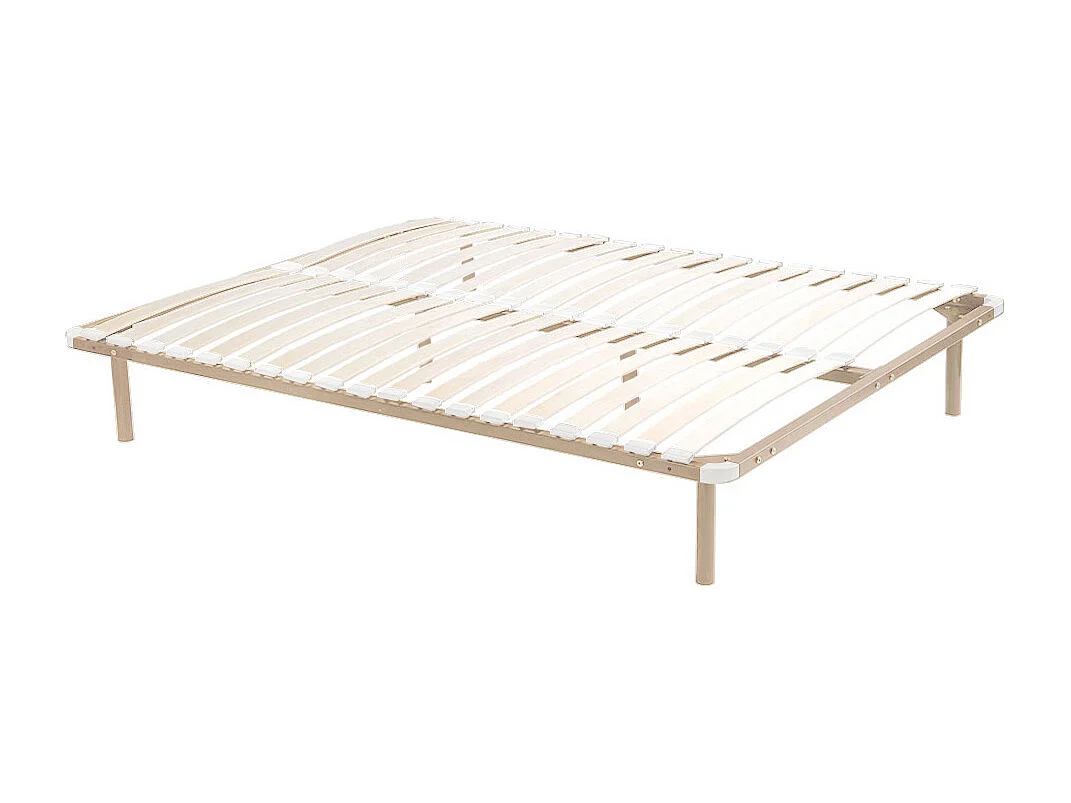 Rete a doghe 180 x 200 cm 2 x 19 doghe Con piedi Beige  - KALISTA di YSMÉE