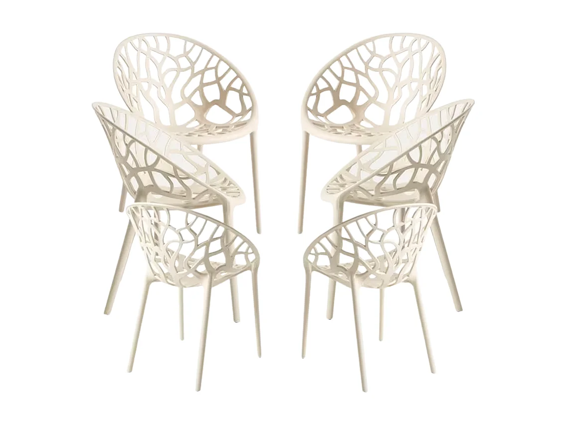 Packs Sillas Jardín - Pack 6 Sillas Nido - Beige