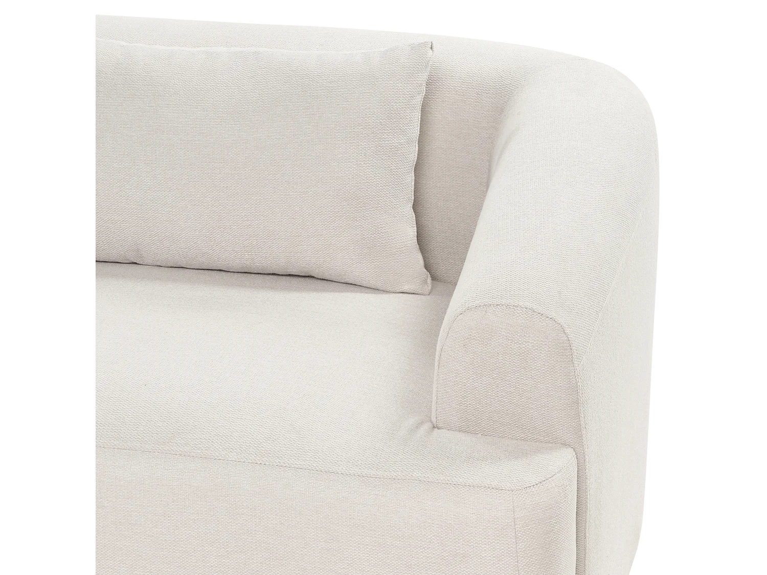 Canapé Angle droite Design Minimaliste Moderne 3 Places avec Coussins 3 places en Tissu Rembourré Beige Svansele