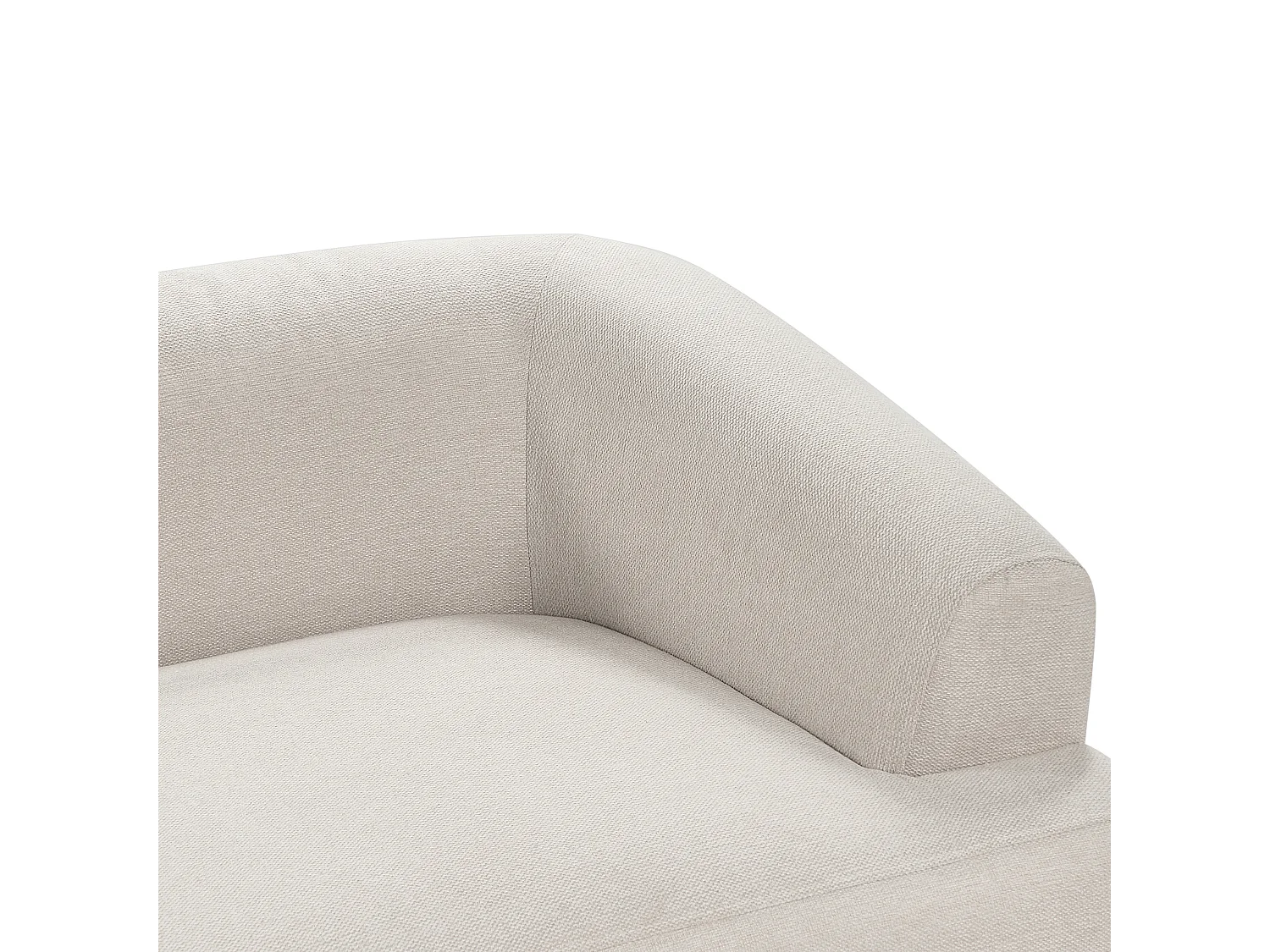 Canapé Angle droite Design Minimaliste Moderne 3 Places avec Coussins 3 places en Tissu Rembourré Beige Svansele