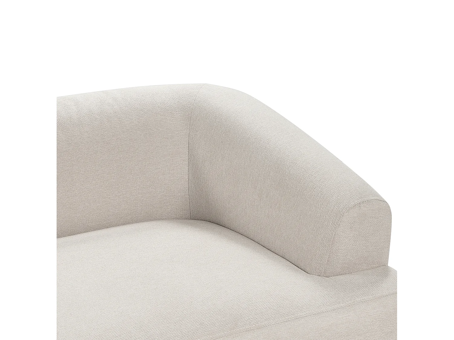 Canapé d'angle gauche 3 places en coton beige