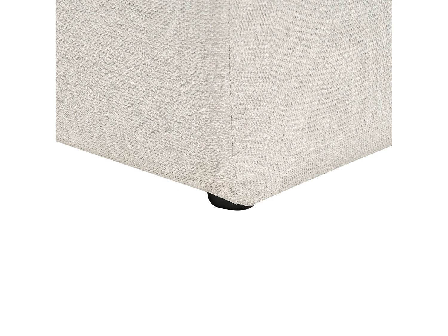 Canapé d'angle gauche 3 places en coton beige