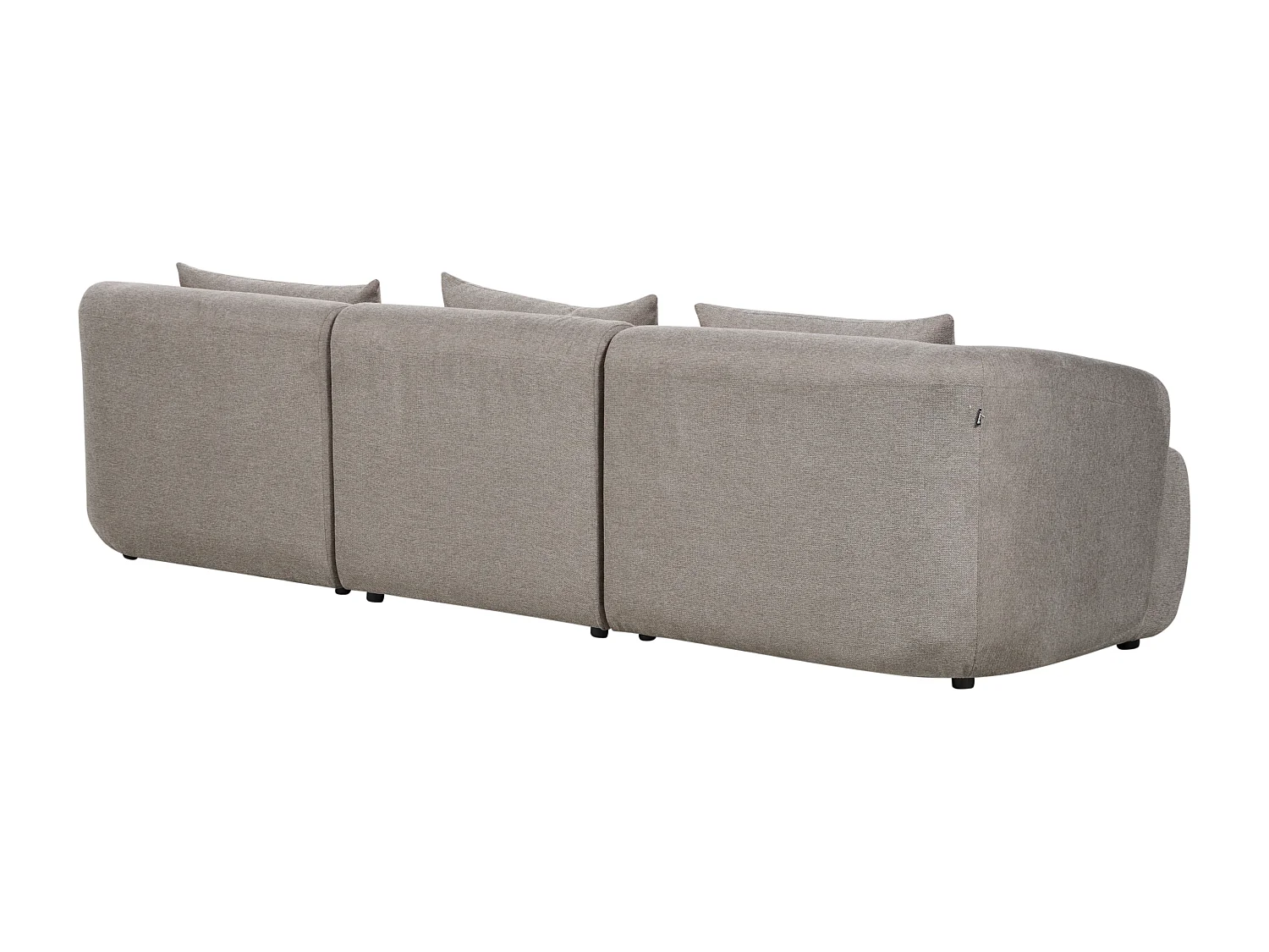 3-Sitzer Ecksofa L-förmig Stoff beige taupe Chaiselongue links 3 Kissen Svansele