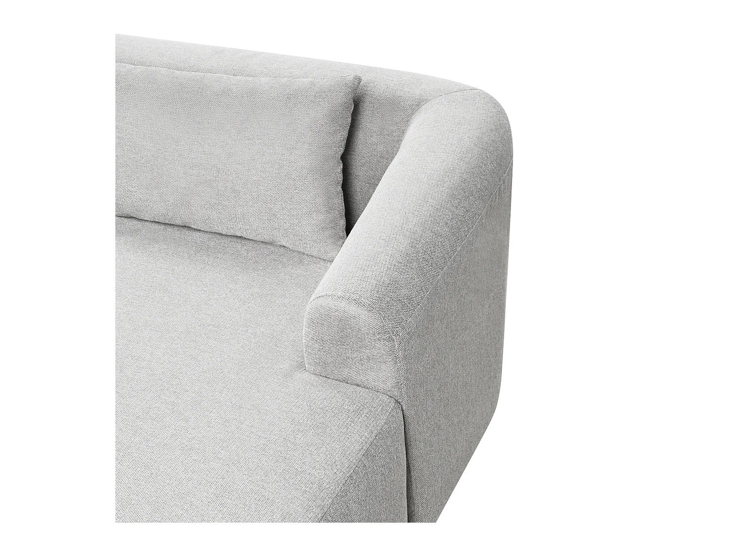 3-Sitzer Ecksofa L-förmig Stoff grau mit Chaiselongue links 3 Kissen Svansele