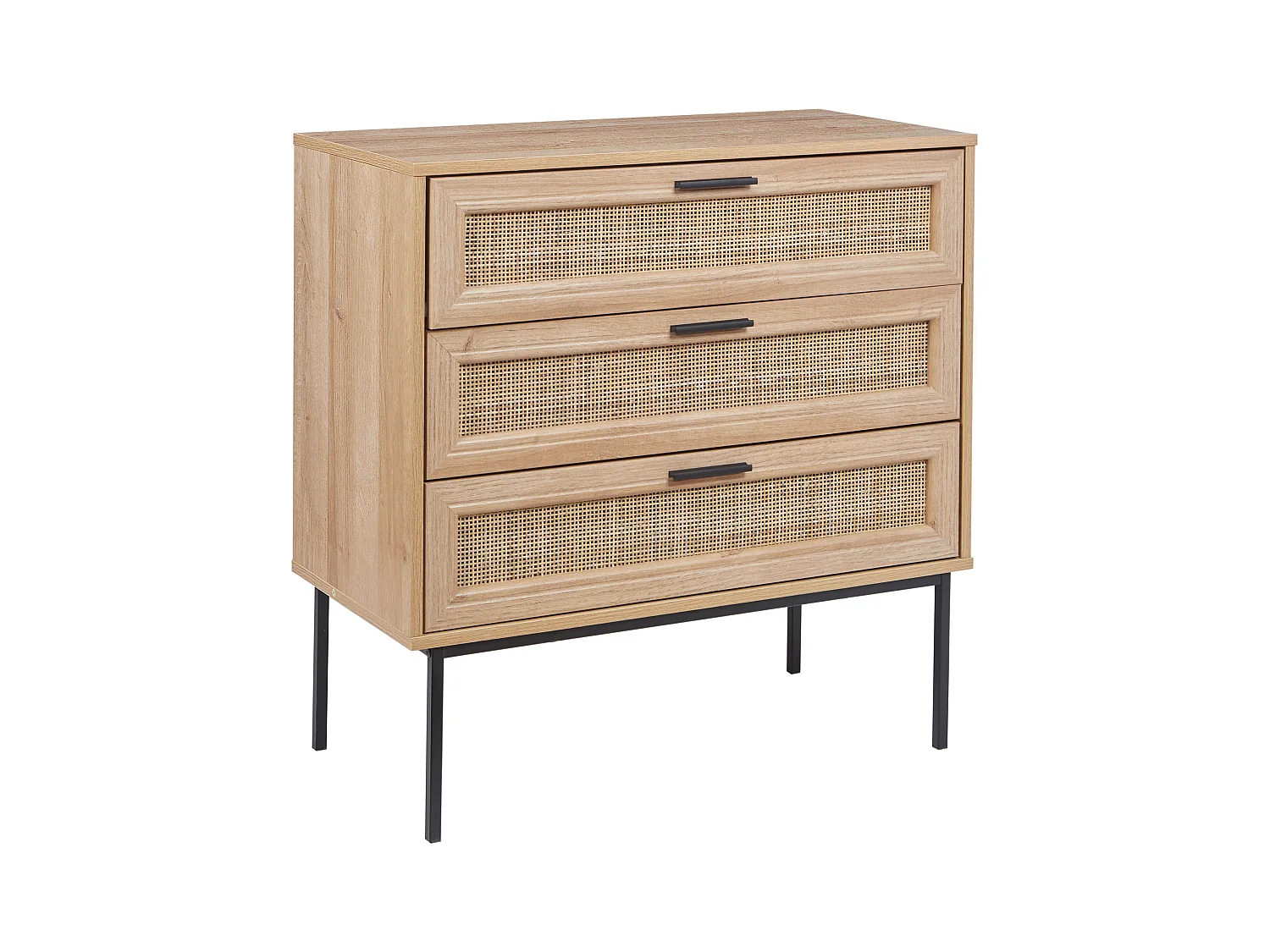 Commode à 3 tiroirs PASCO Marron clair