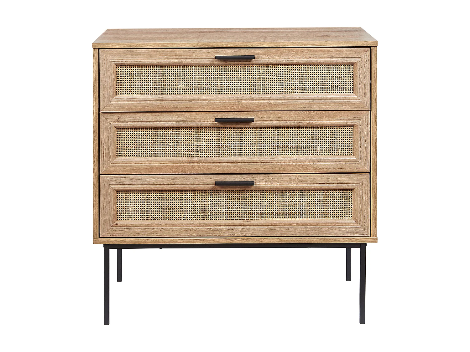 Commode à 3 tiroirs PASCO Marron clair