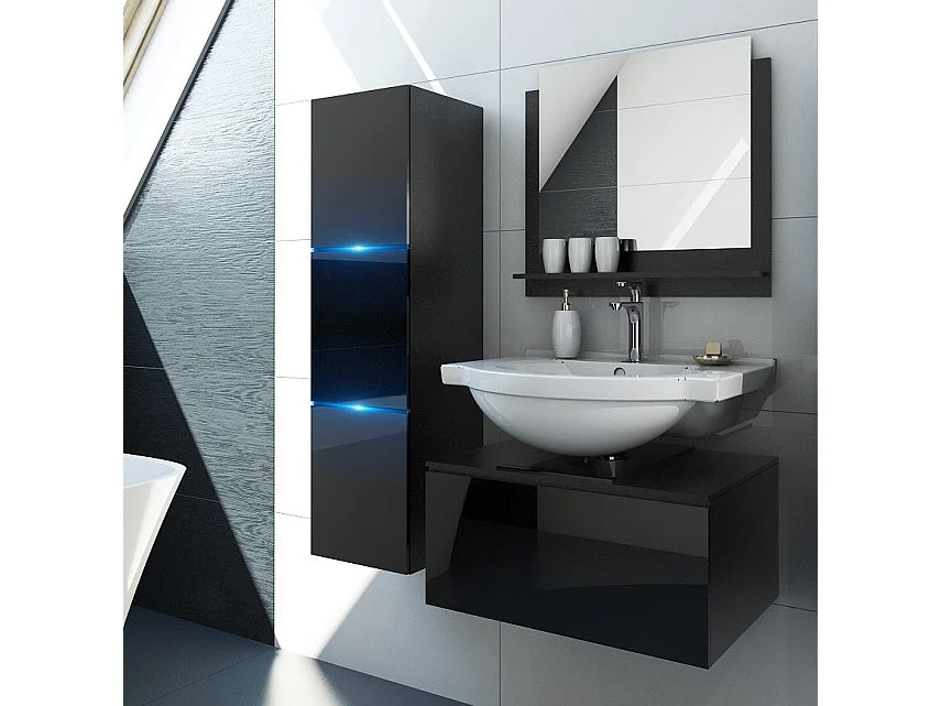 Ensemble meuble de salle de bain BOMBER I 60 CM noir