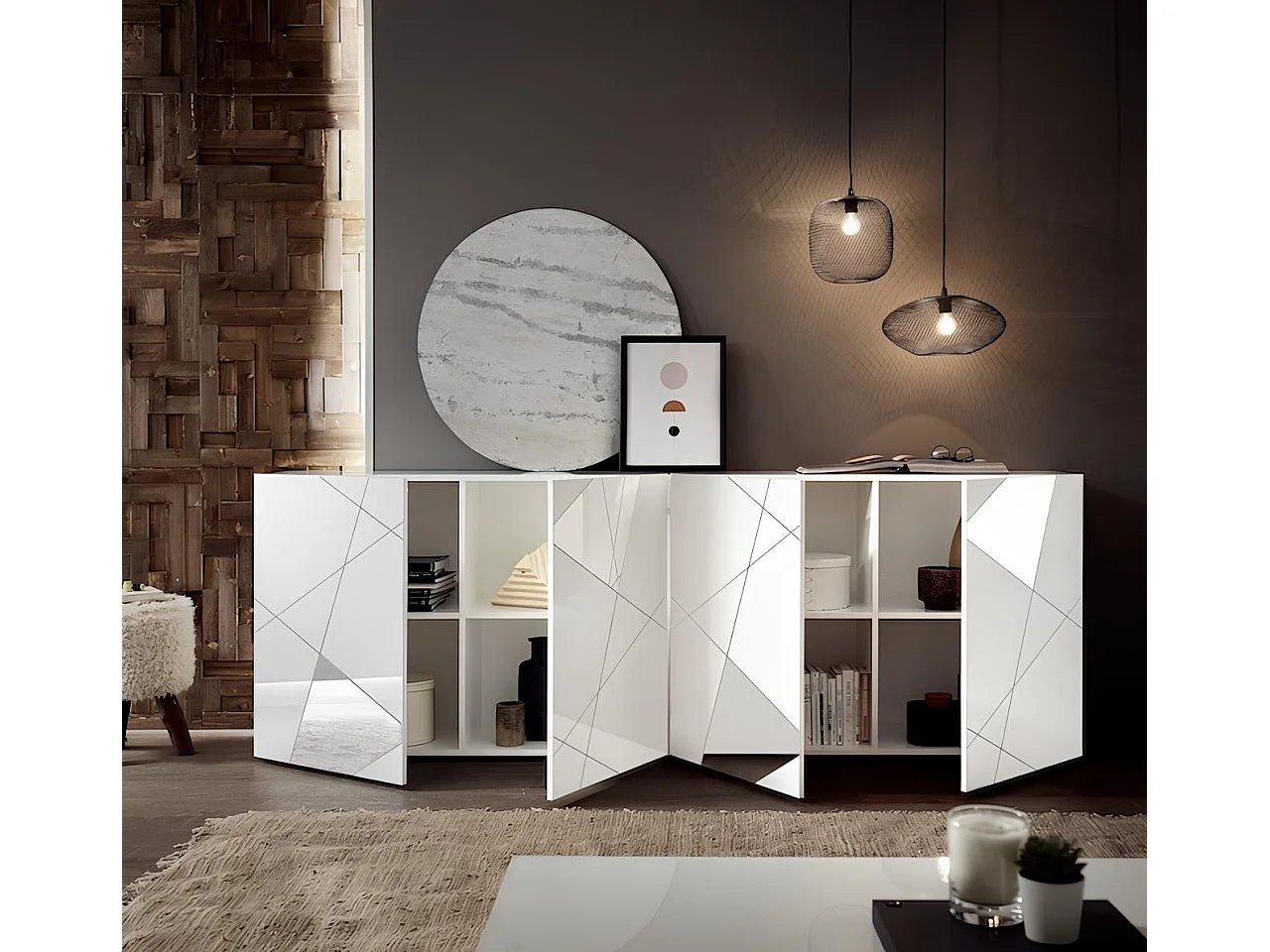 Salle à manger VITTORIA blanc laqué - SANS Buffet