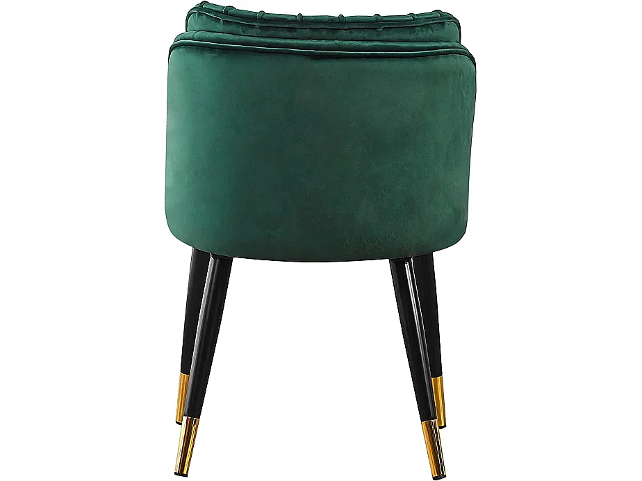 MILANO - Chaise de Salle à Manger en Velours - Style Vintage - Vert