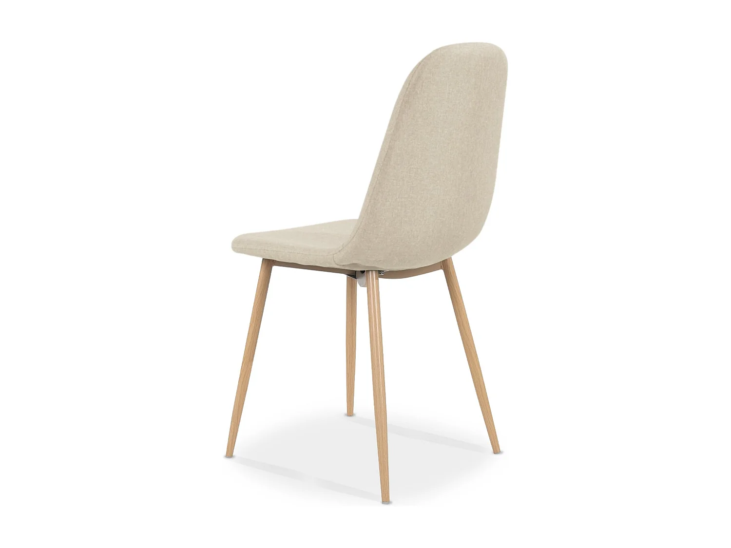 Lot de 4 chaises scandinaves Bali tissu Beige