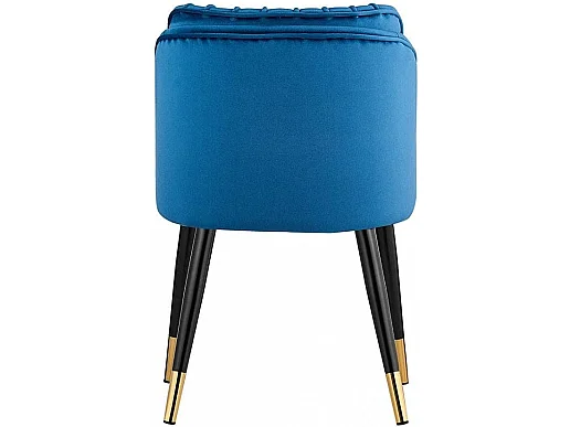 MILANO - Chaise de Salle à Manger en Velours - Style Vintage - Bleu