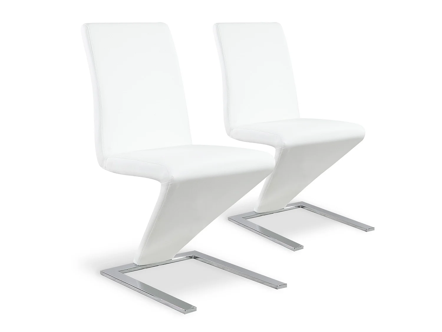 Lot de 2 chaises design Delano Blanc