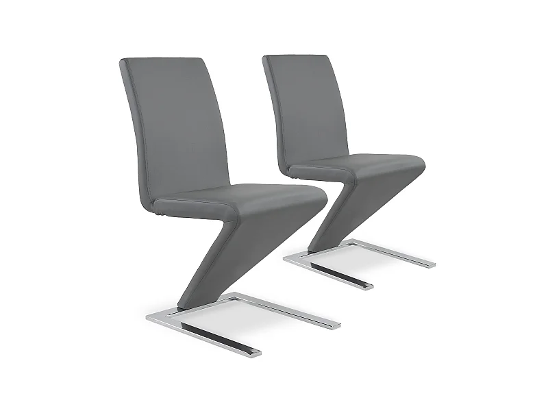 Lot de 2 chaises design Delano Gris