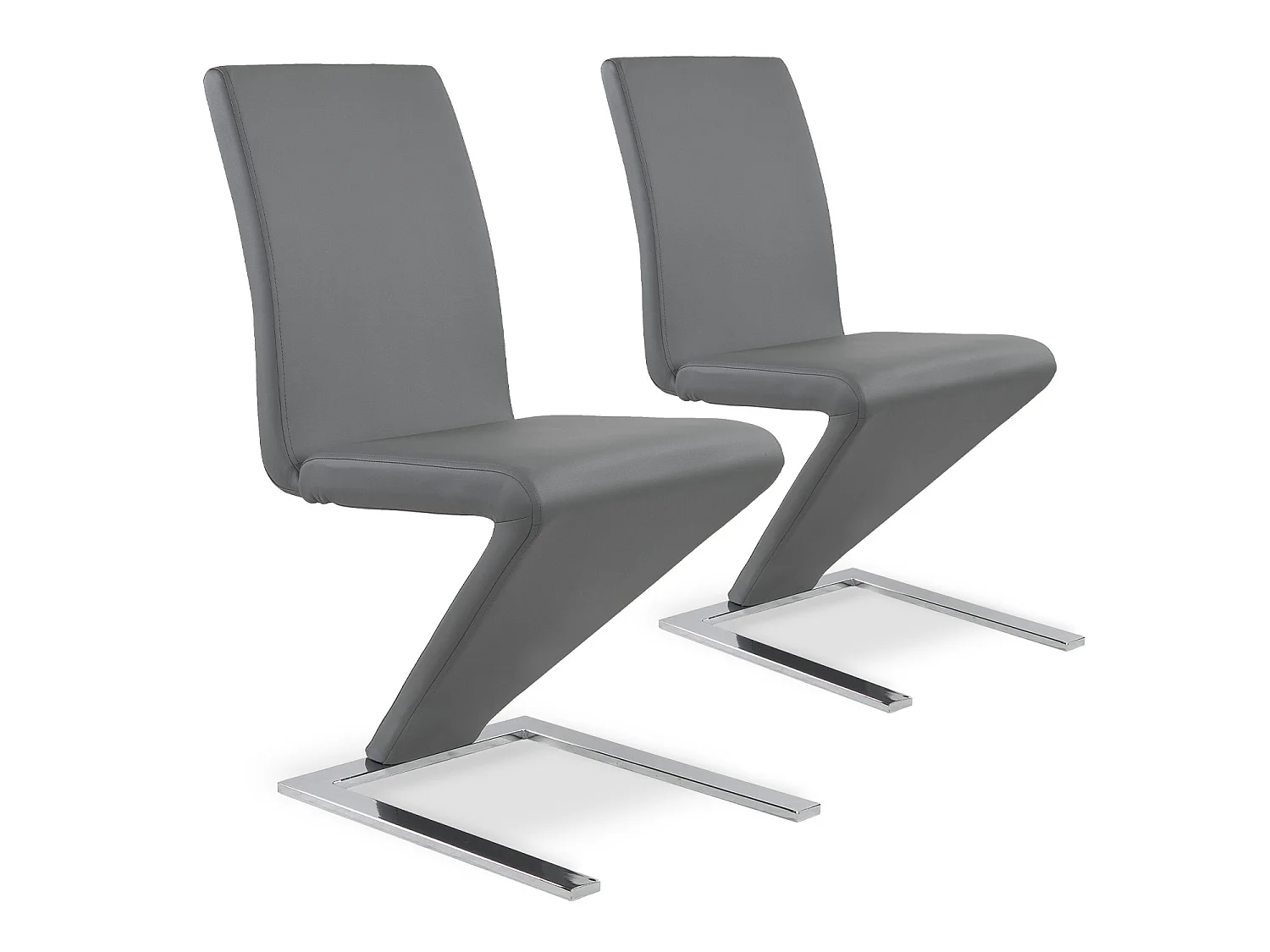 Lot de 2 chaises design Delano Gris