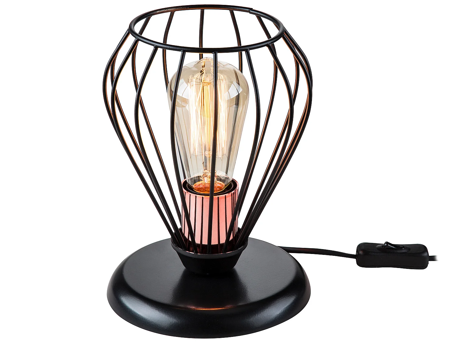 Lampe de bureau Grays en métal 23 cm E27 noir / cuivre [lux.pro]