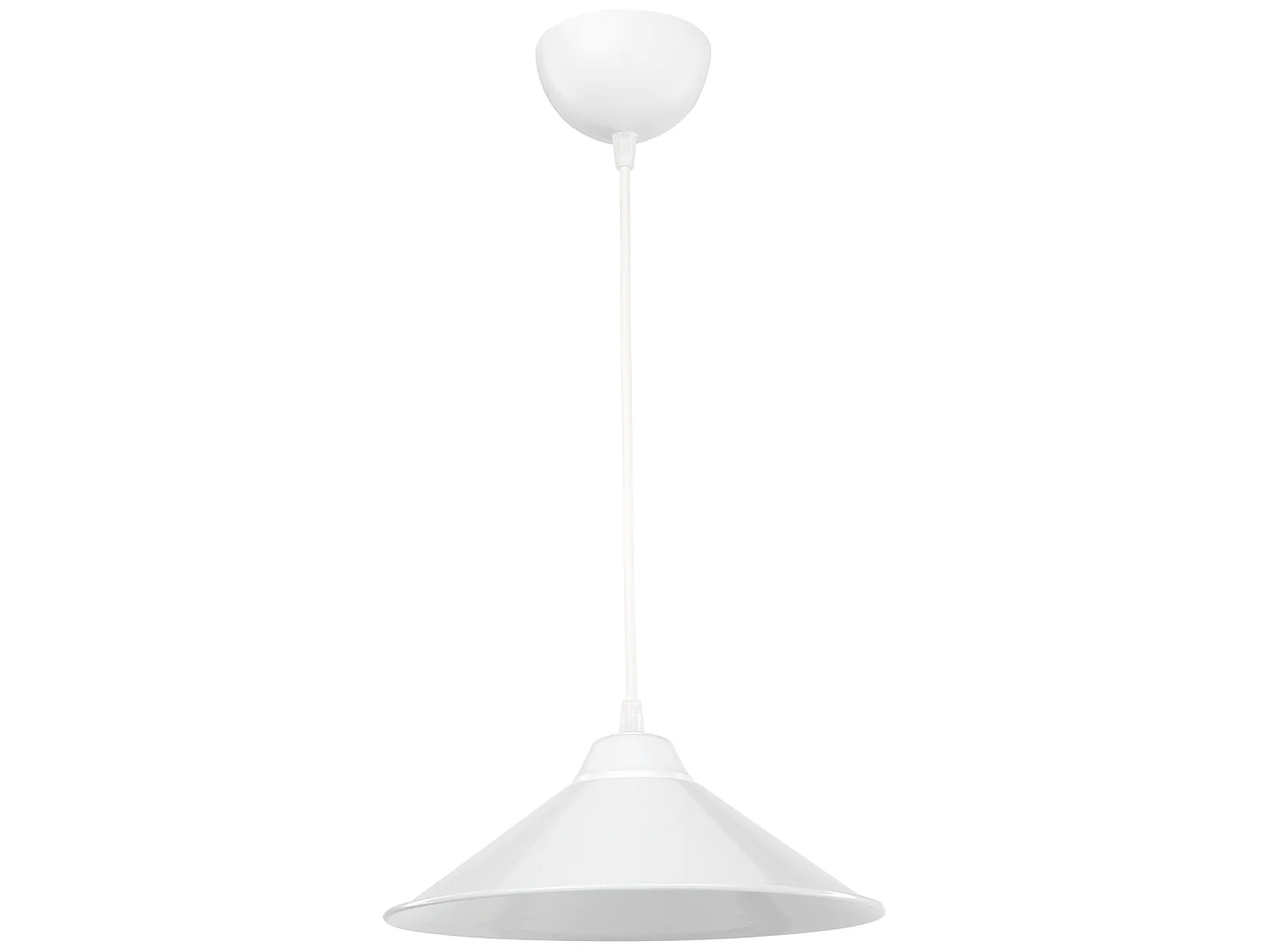 Suspension Hereford en plastique hauteur 48 cm E27 blanc [lux.pro]