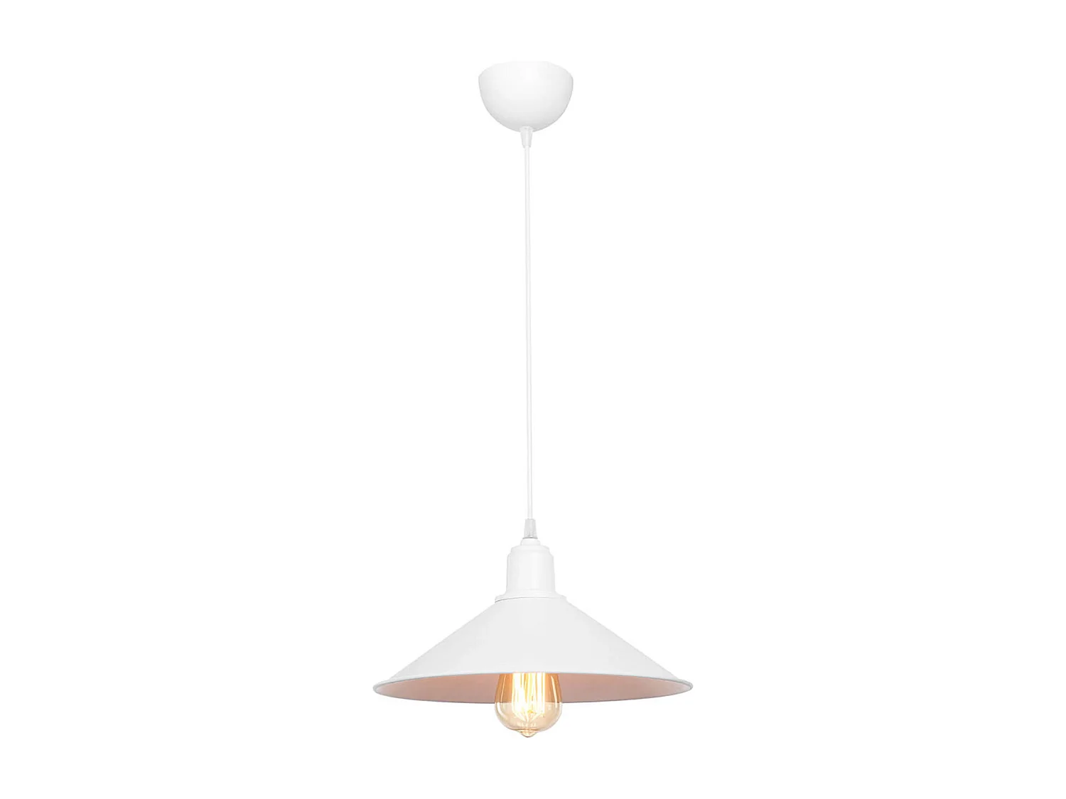 Suspension Hinckley en plastique hauteur 62 cm E27 blanc [lux.pro]