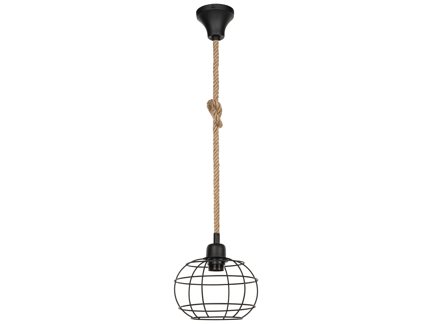 Suspension Altrincham en métal et corde de jute 81,5 cm E27 [lux.pro]