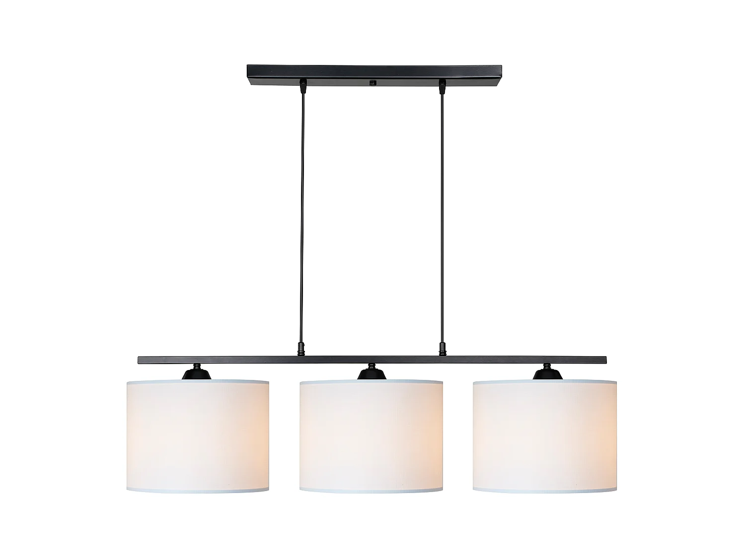Suspension Horsham 85 x 92,5 cm 3 x E27 noir / blanc [lux.pro]