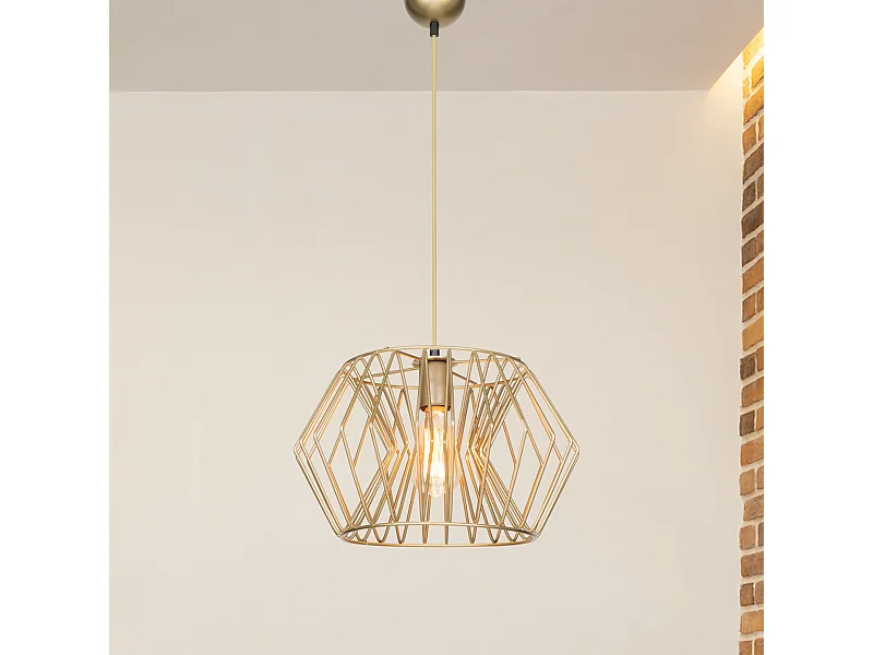 Suspension Bournemouth en métal 76 cm E27 bronze patiné [lux.pro]