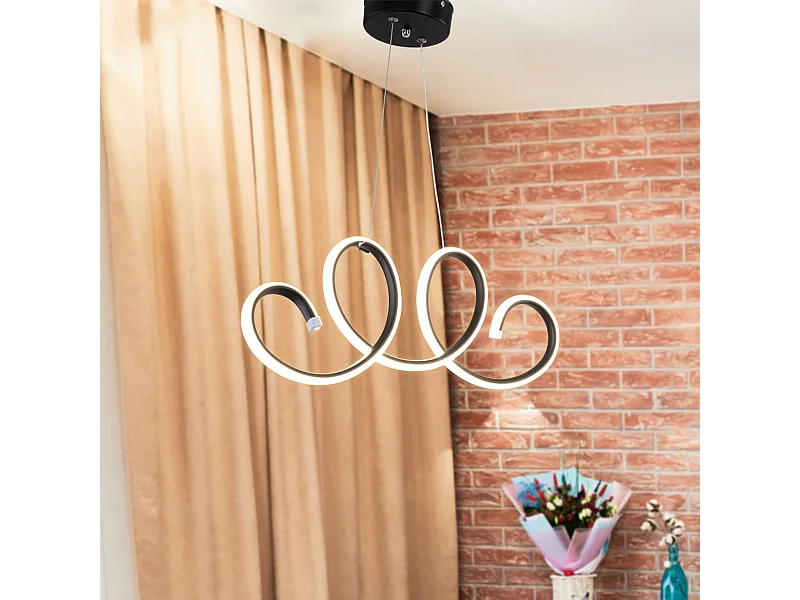 Suspension Durham 67 cm 206 LED noir / blanc [lux.pro]