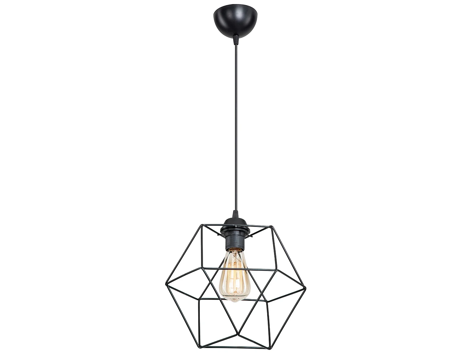 Suspension Bebington en métal 73 cm E27 noir [lux.pro]