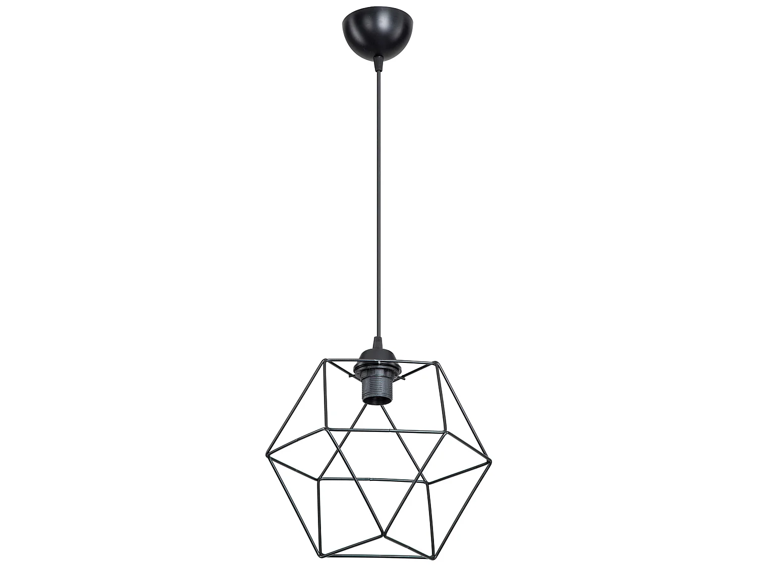 Suspension Bebington en métal 73 cm E27 noir [lux.pro]
