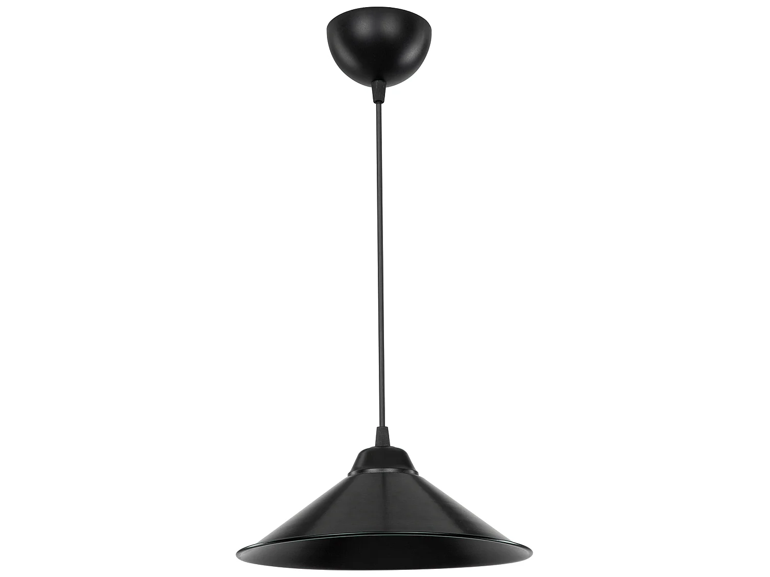 Suspension Hereford en plastique hauteur 48 cm E27 noir [lux.pro]