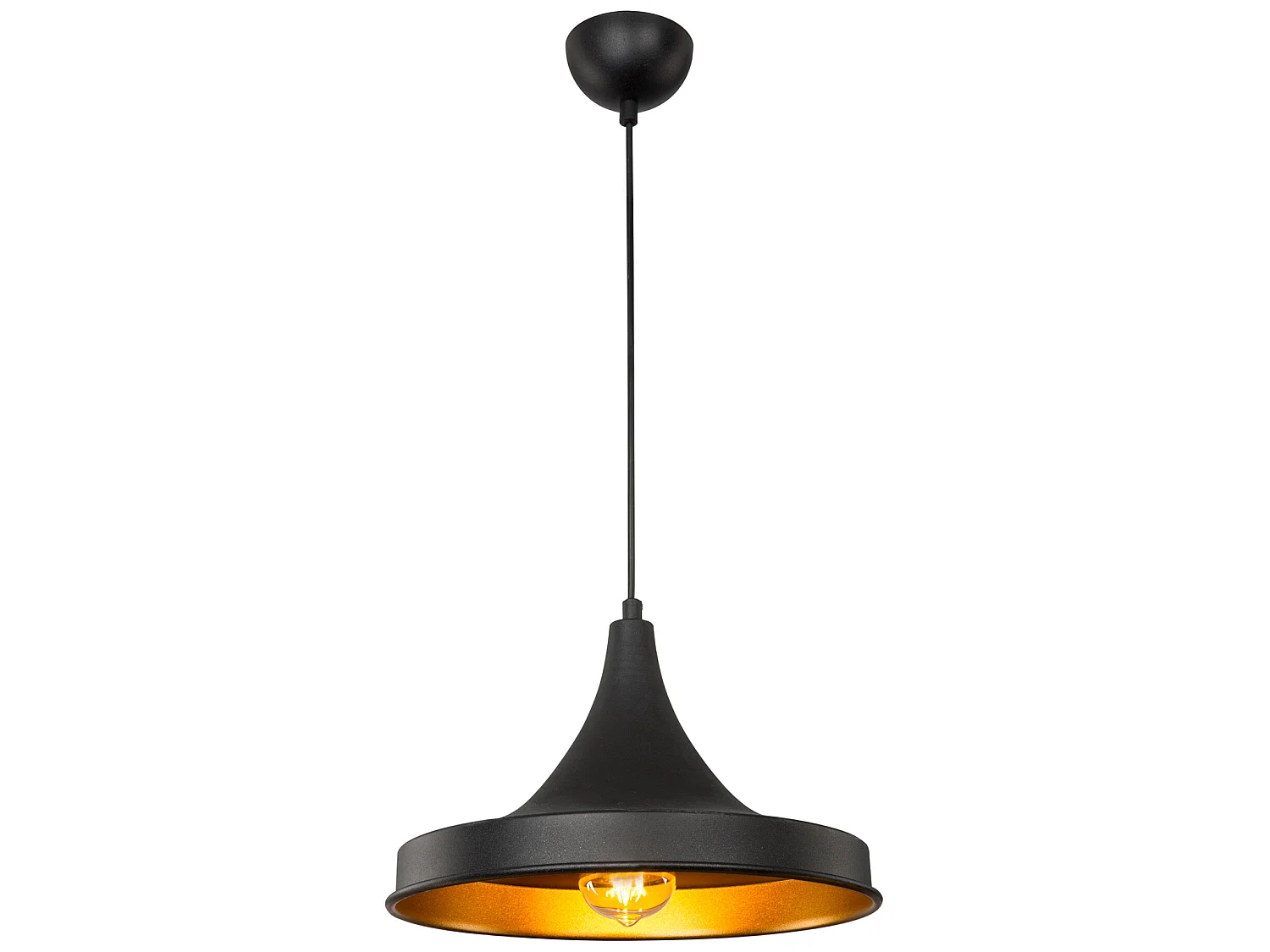 Suspension Bamber Bridge en métal 91 cm E27 noir / laiton [lux.pro]