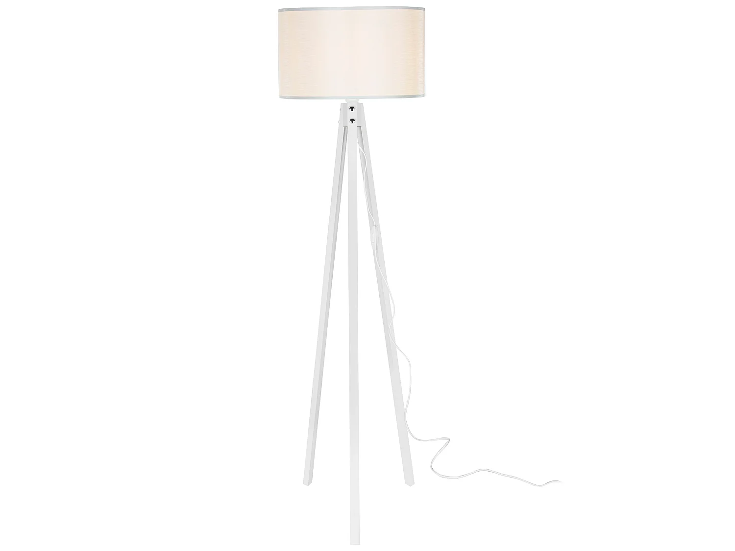 Lampadaire Rochester trépied hauteur 136 cm E27 blanc [lux.pro]