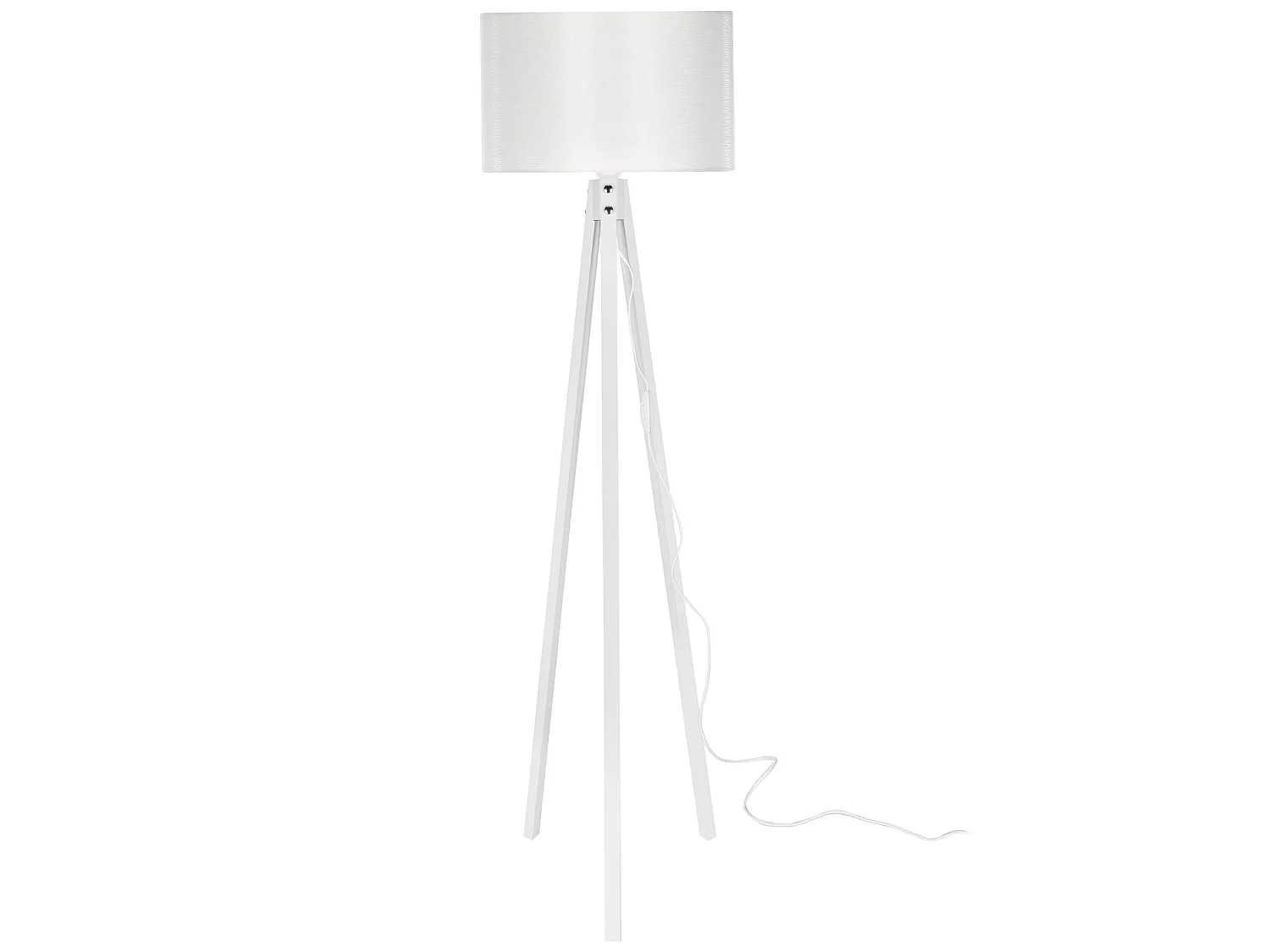 Lampadaire Rochester trépied hauteur 136 cm E27 blanc [lux.pro]