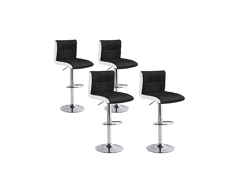 Lot de 4 tabourets de bar Magic Noir