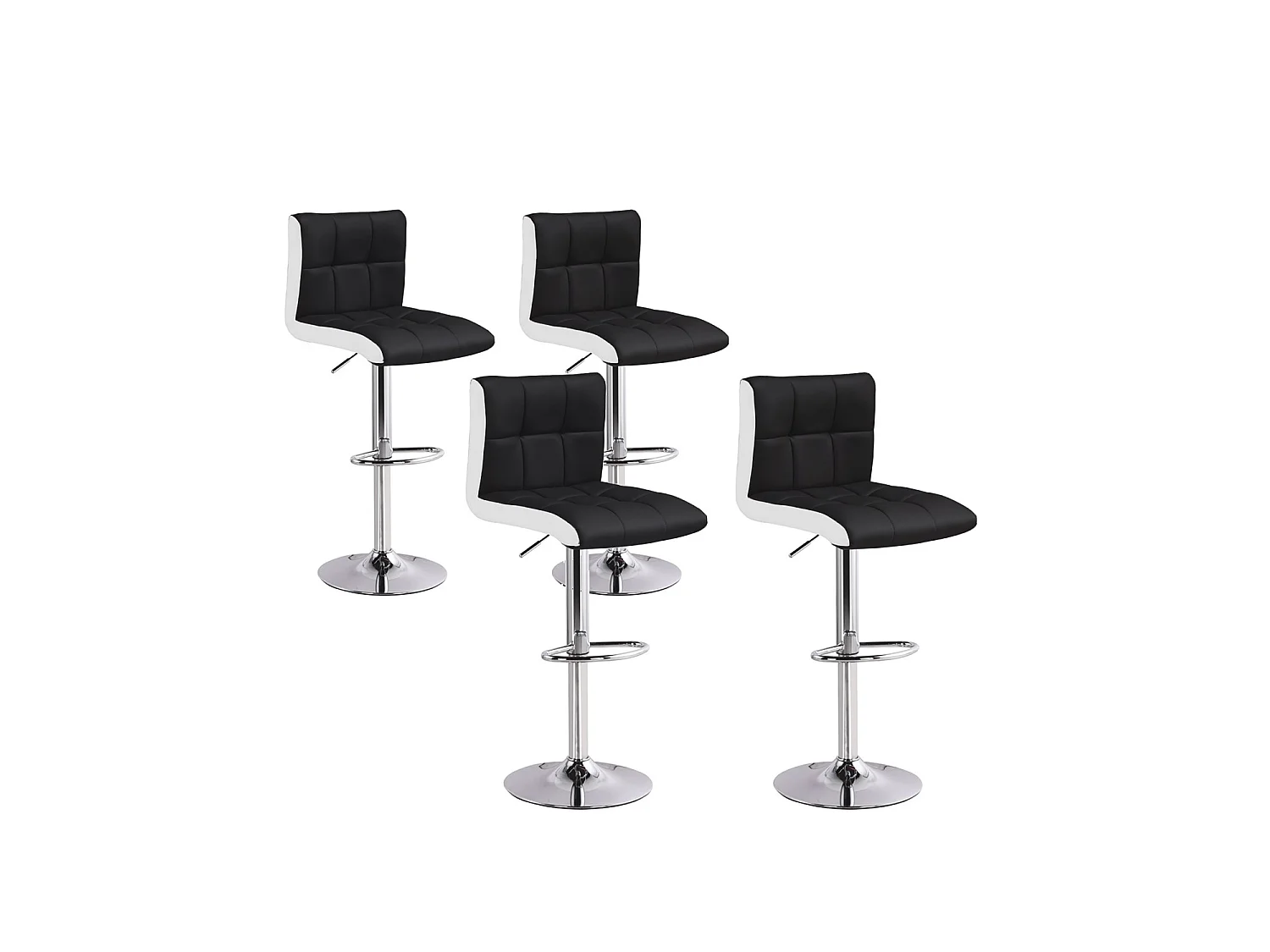 Lot de 4 tabourets de bar Magic Noir
